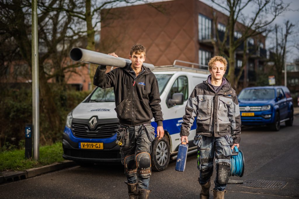 Aan het werk bij 